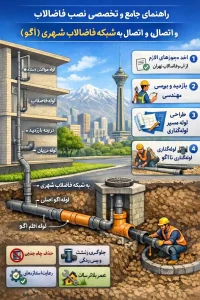 راهنمای جامع و تخصصی نصب فاضلاب ساختمان و اتصال به شبکه فاضلاب شهری (اِگو) در تهران