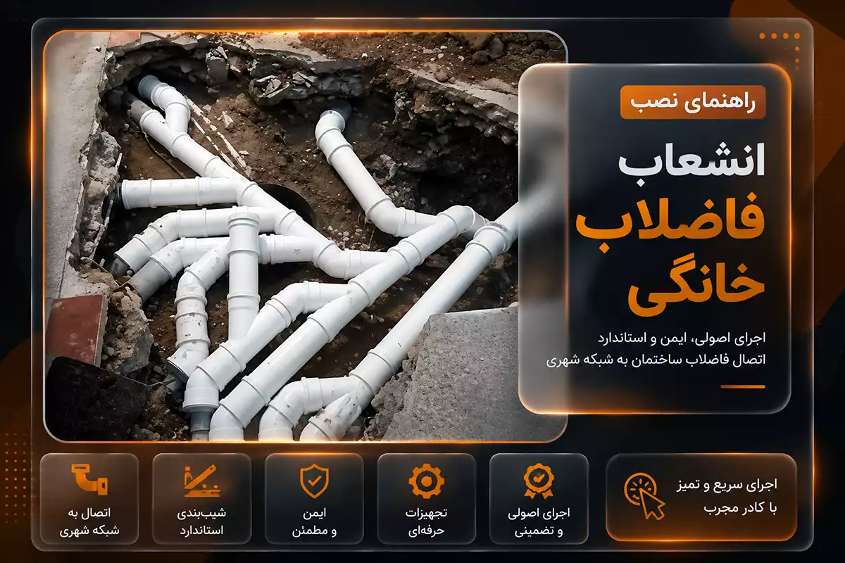 راهنمای نصب انشعاب فاضلاب خانگی