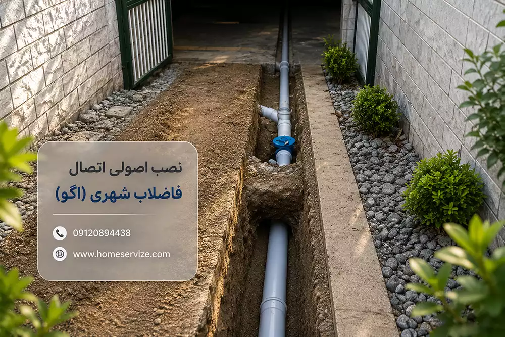 نصب انشعاب فاضلاب خانگی به شهری